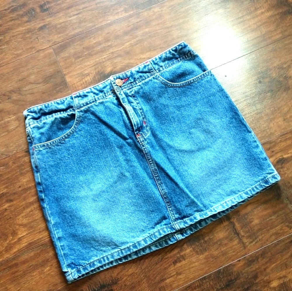Vintage L.E.I. Denim Jean Skirt, size 7